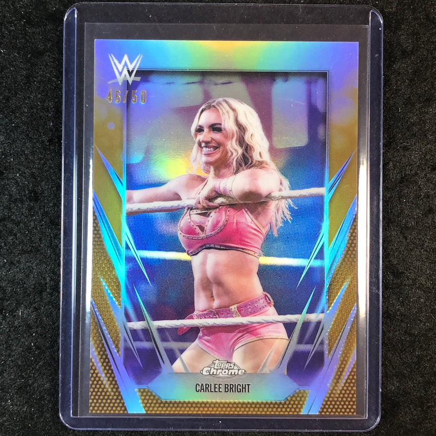 2026 Topps Chrome WWE CARLEE BRIGHT Base Gold 46/50 #159