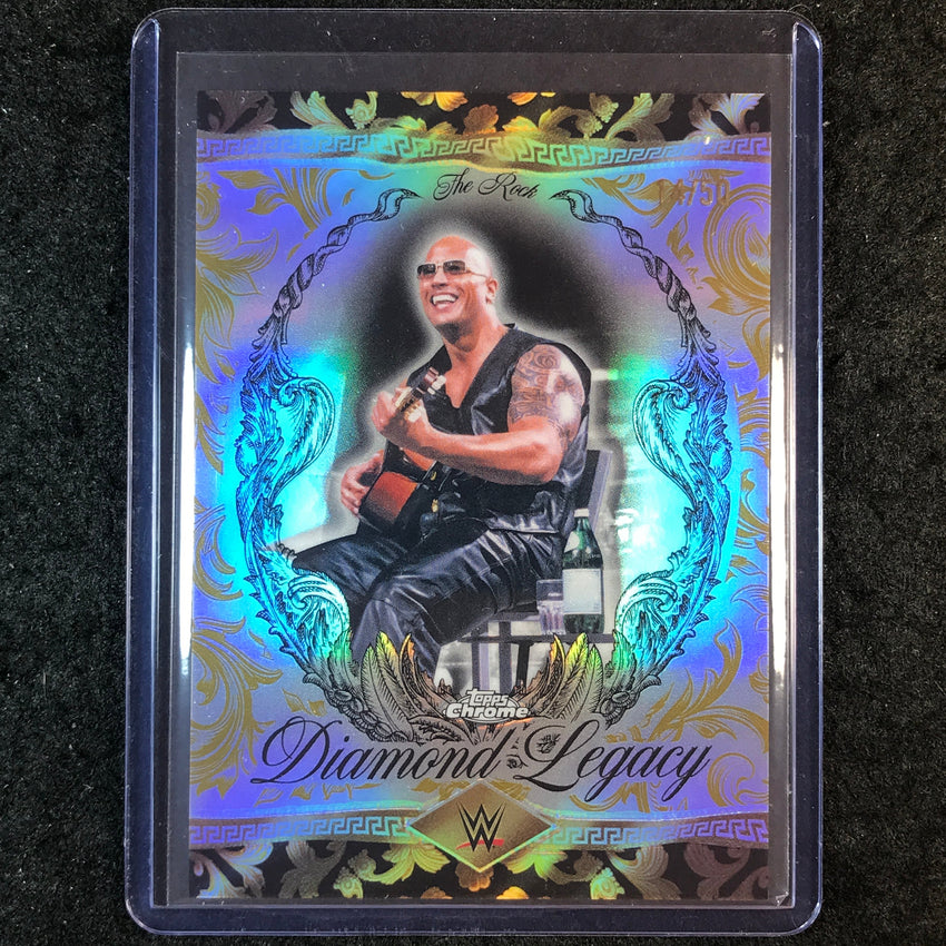2026 Topps Chrome WWE THE ROCK Diamond Legacy Gold 14/50 #20