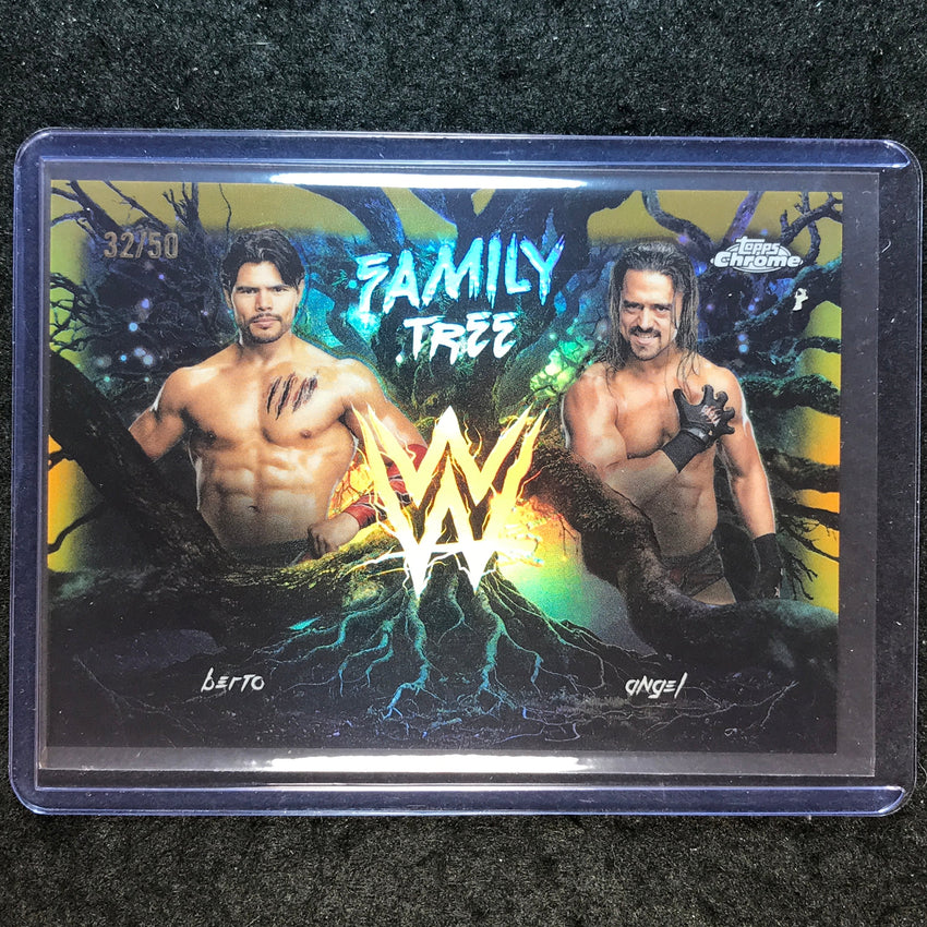 2026 Topps Chrome WWE BERTO ANGEL Family Tree Gold 32/50 #BA