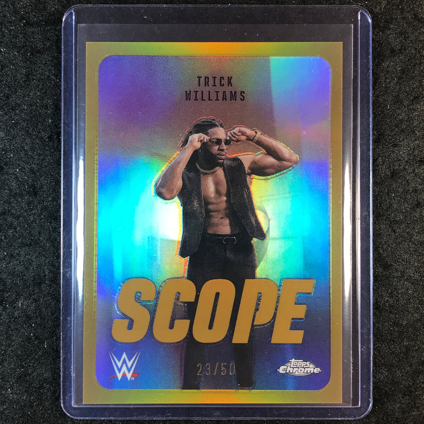 2026 Topps Chrome WWE TRICK WILLIAMS Scope Gold 23/50 #33