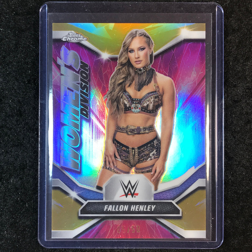 2026 Topps Chrome WWE FALLON HENLEY Women's Division Gold 5/50 #21