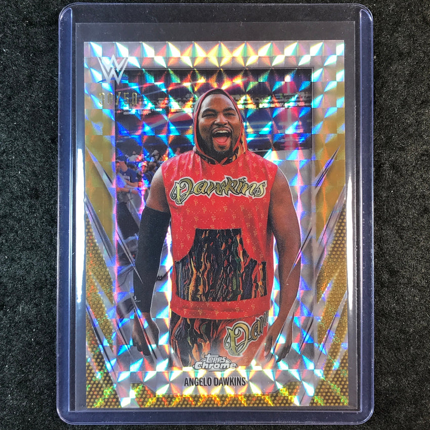 2026 Topps Chrome WWE ANGELO DAWKINS Base Gold Geometric 30/50 #108