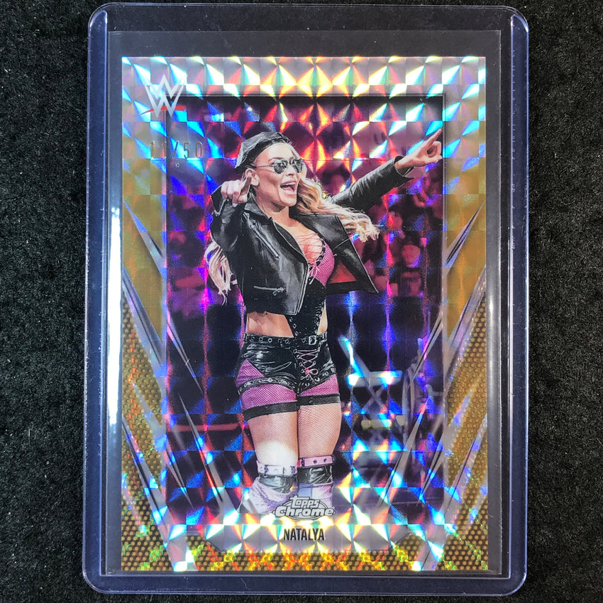 2026 Topps Chrome WWE NATALYA Base Gold Geometric 11/50 #129