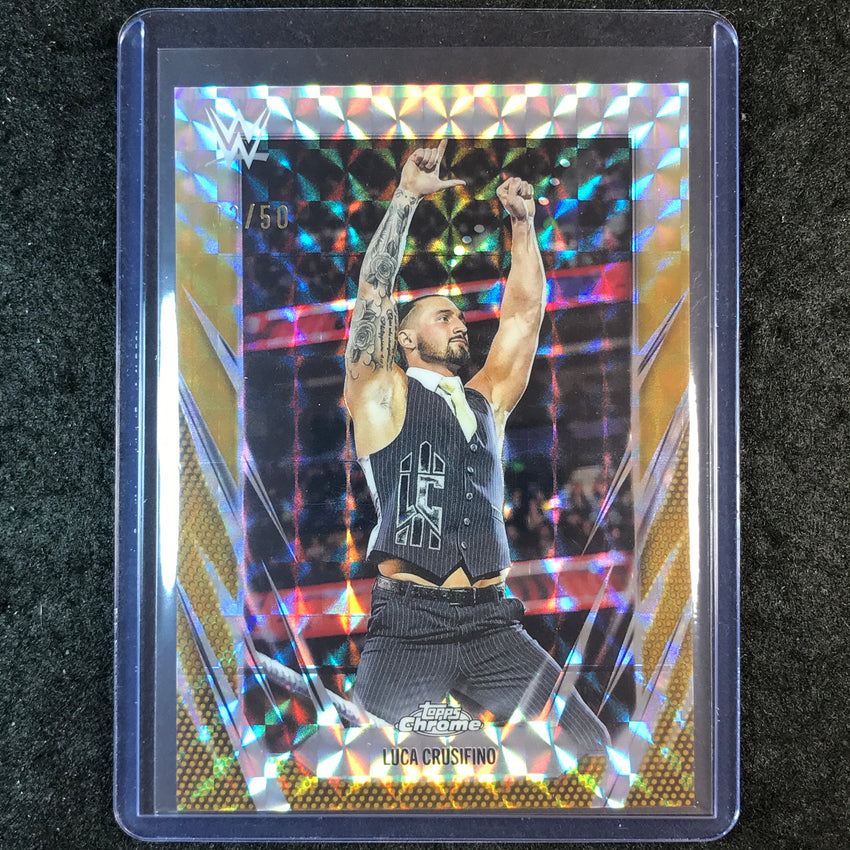 2026 Topps Chrome WWE LUCA CRUSIFINO Base Gold Geometric 2/50 #177