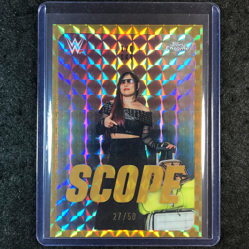 2026 Topps Chrome WWE IYO SKY Scope Gold Geometric 27/50 #14