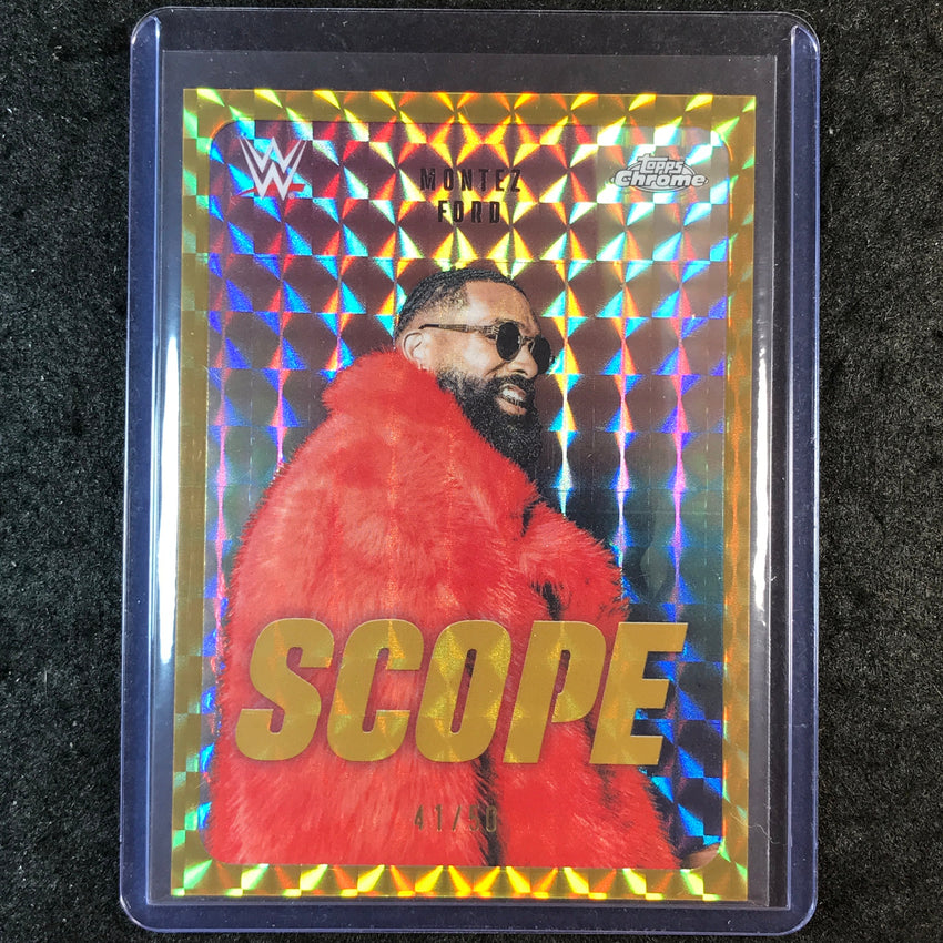 2026 Topps Chrome WWE MONTEZ FORD Scope Gold Geometric 41/50 #25