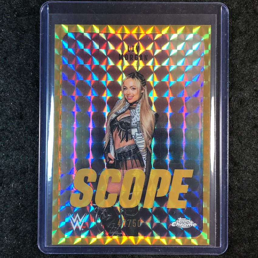 2026 Topps Chrome WWE LIV MORGAN Scope Gold Geometric 41/50 #34