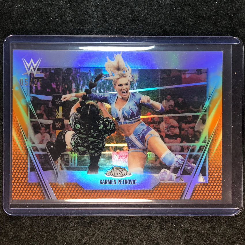 2026 Topps Chrome WWE KARMEN PETROVIC Base Orange 5/25 #54