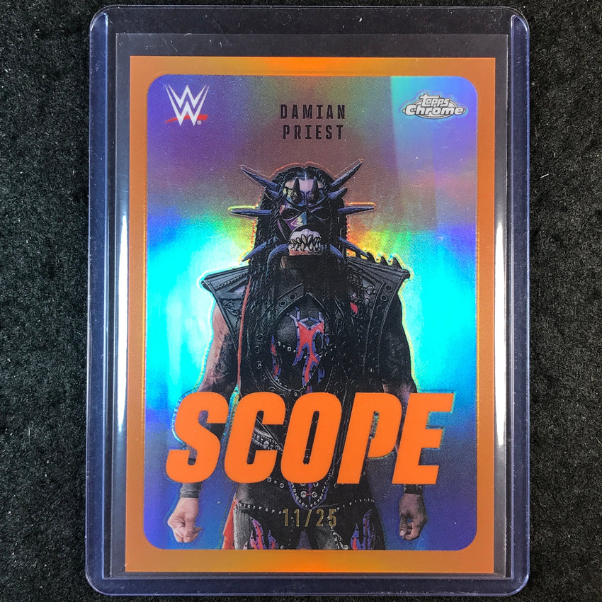 2026 Topps Chrome WWE DAMIAN PRIEST Scope Orange 11/25 #32