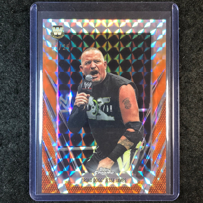 2026 Topps Chrome WWE "ROAD DOGG" JESSE JAMES Base Orange Geometric 3/25 #23
