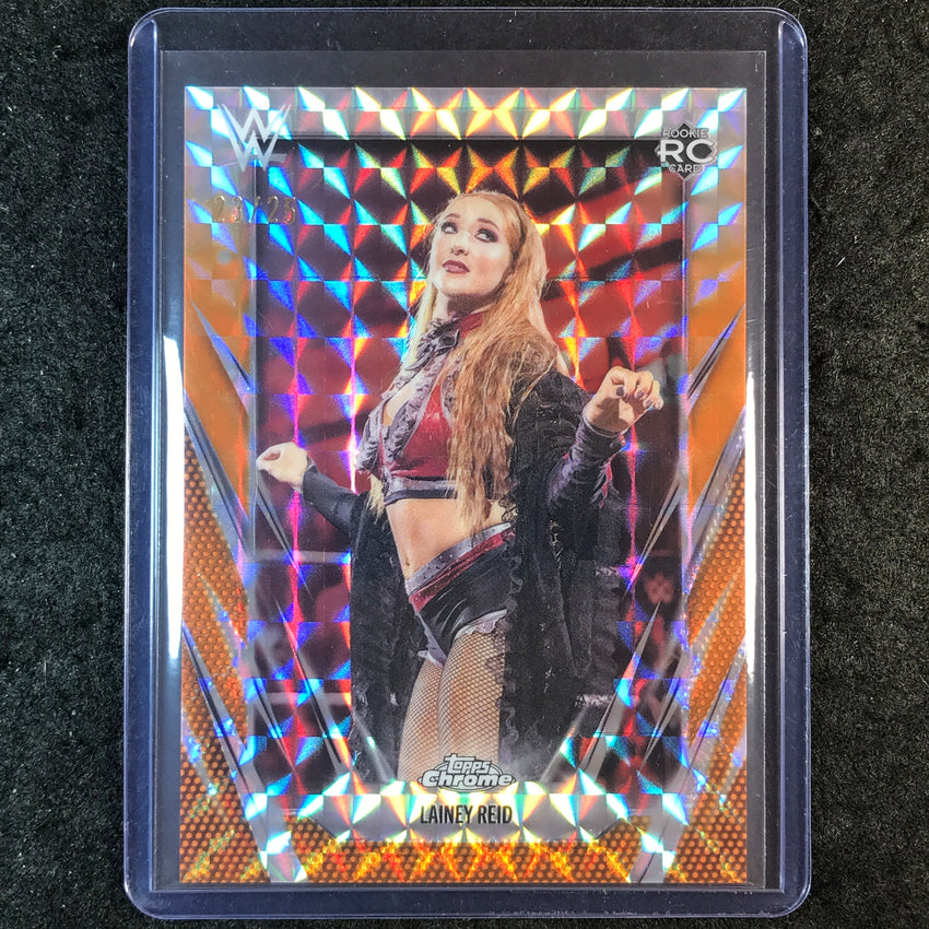 2026 Topps Chrome WWE LAINEY REID Rookie Base Orange Geometric 23/25 #117