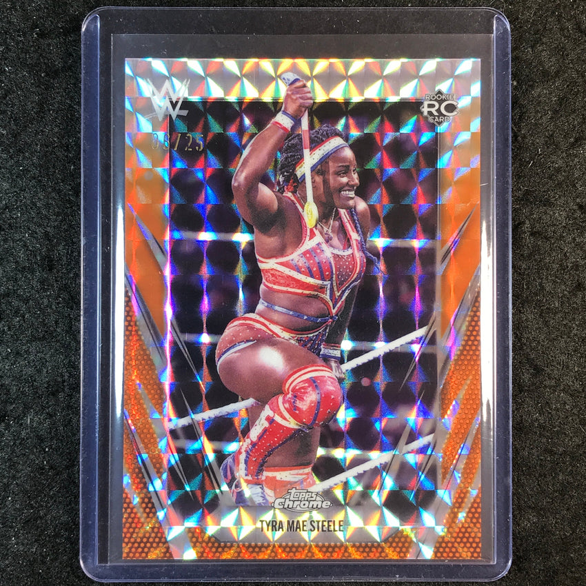 2026 Topps Chrome WWE TYRA MAE STEELE Rookie Base Orange Geometric 6/25 #144
