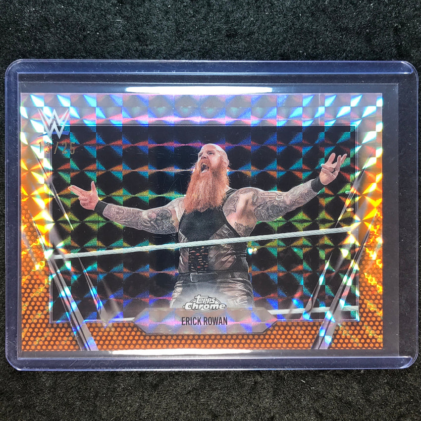 2026 Topps Chrome WWE ERICK ROWAN Base Orange Geometric 13/25 #145