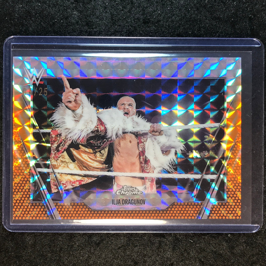 2026 Topps Chrome WWE ILJA DRAGUNOV Base Orange Geometric 4/25 #173
