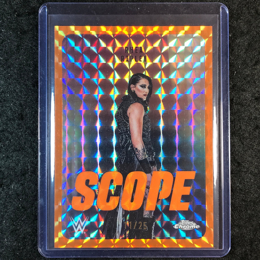 2026 Topps Chrome WWE RHEA RIPLEY Scope Orange Geometric 11/25 #3