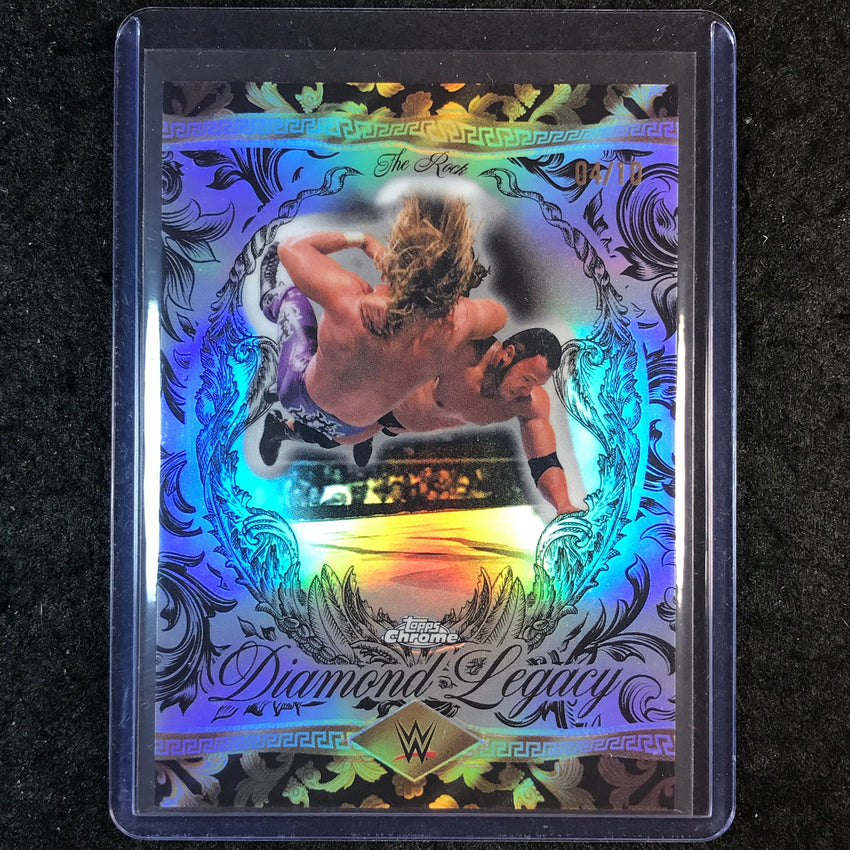 2026 Topps Chrome WWE THE ROCK Diamond Legacy Black 4/10 #5