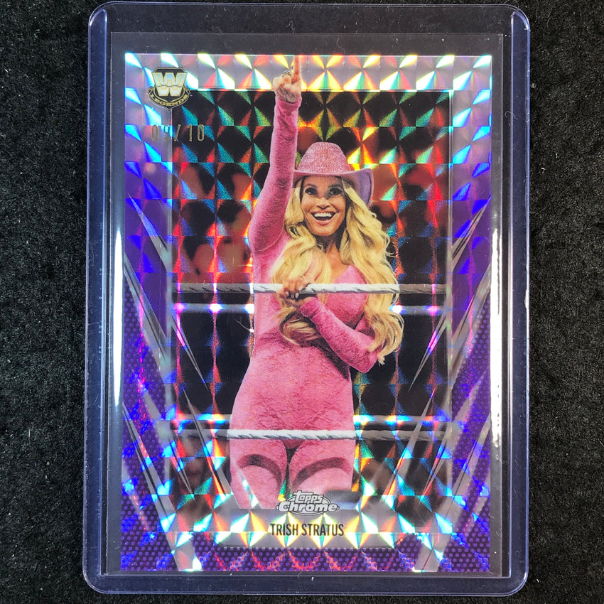 2026 Topps Chrome WWE TRISH STRATUS Base Purple Geometric 9/10 #115