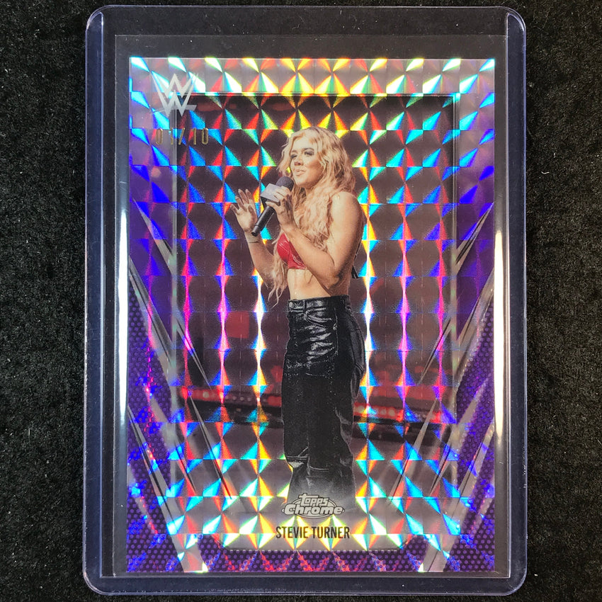 2026 Topps Chrome WWE STEVIE TURNER Base Purple Geometric 1/10 #147