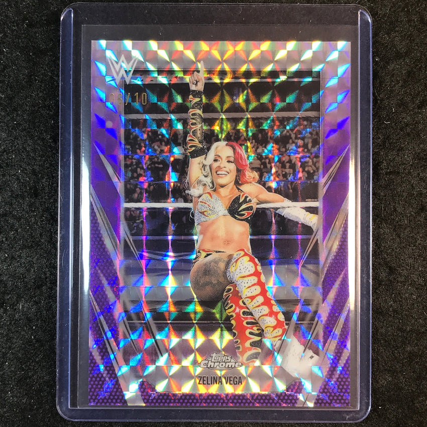 2026 Topps Chrome WWE ZELINA VEGA Base Purple Geometric 6/10 #189