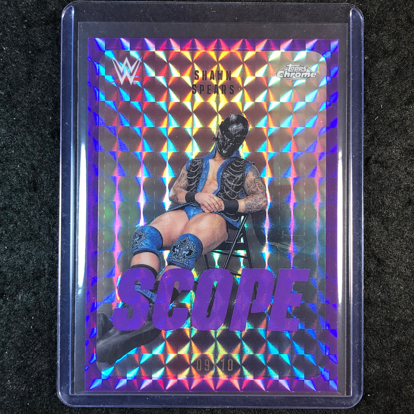 2026 Topps Chrome WWE SHAWN SPEARS Scope Purple Geometric 9/10 #35