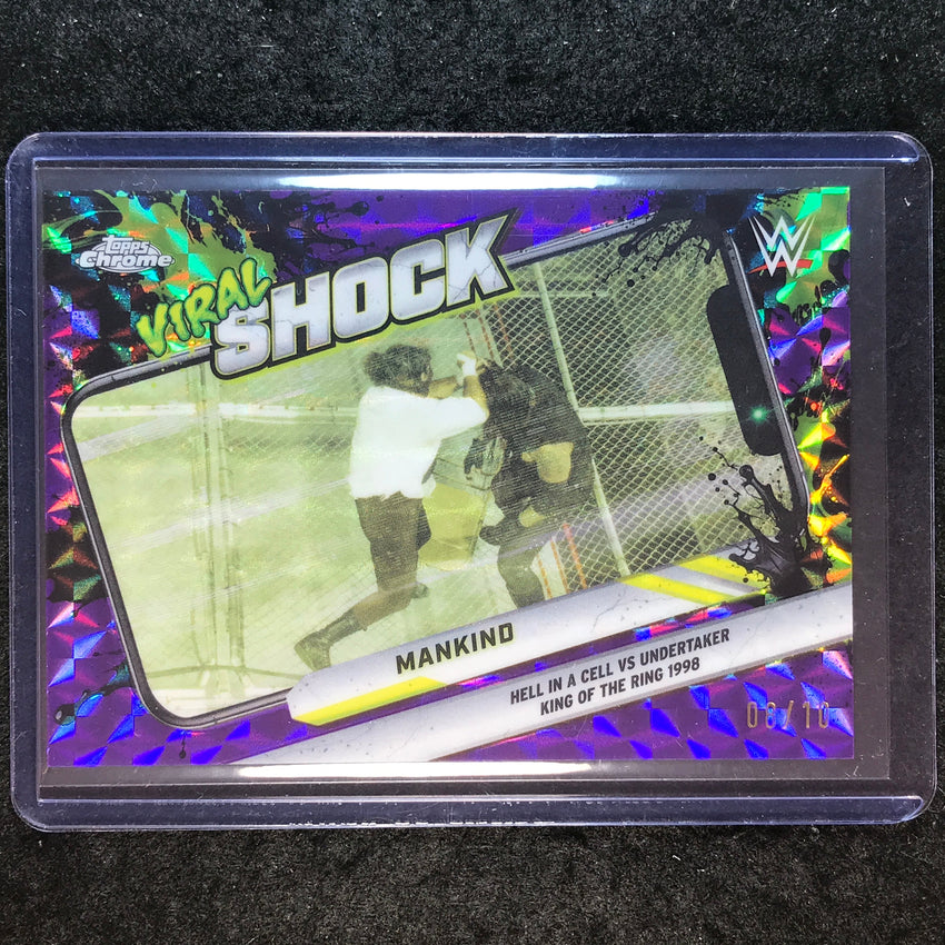 2026 Topps Chrome WWE MANKIND Viral Shock Purple Geometric 8/10 #5