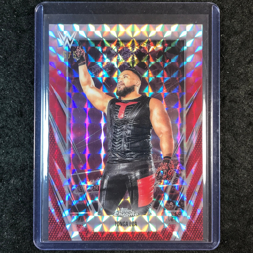 2026 Topps Chrome WWE TONGA LOA Base Red Geometric 5/5 #16
