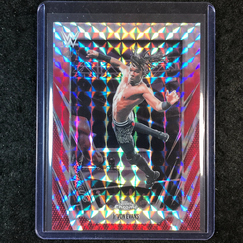 2026 Topps Chrome WWE JE'VON EVANS Base Red Geometric 2/5 #186