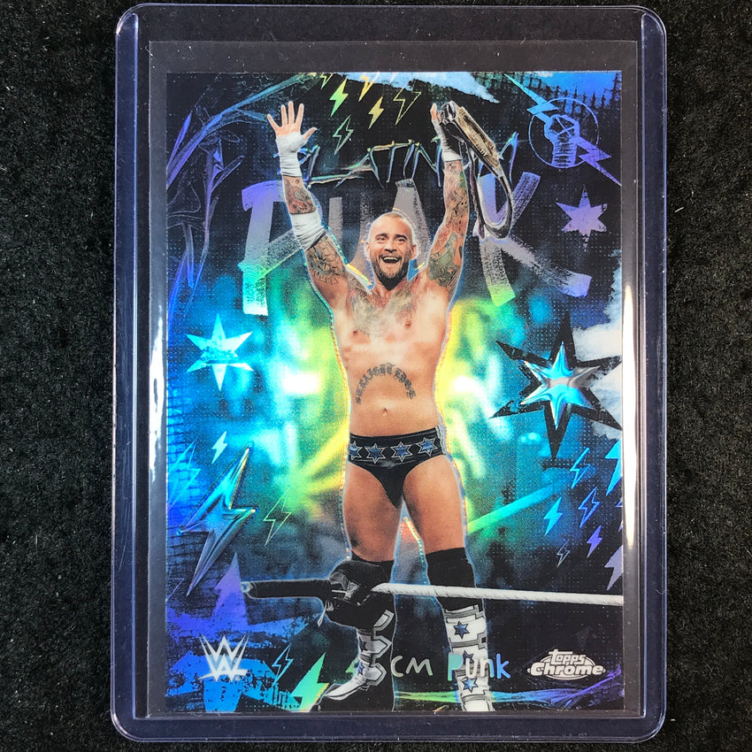 2026 Topps Chrome WWE CM PUNK Platinum Punk SP #PLP-13