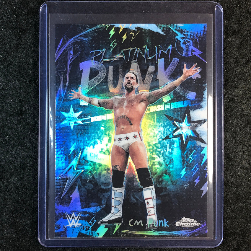 2026 Topps Chrome WWE CM PUNK Platinum Punk SP #PLP-19