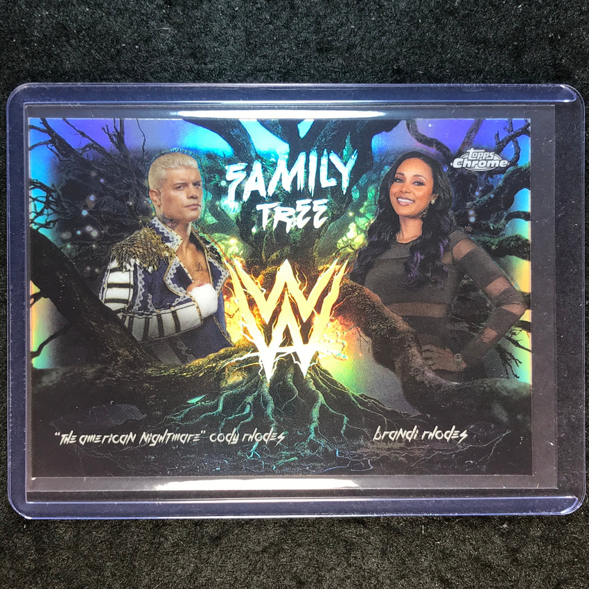 2026 Topps Chrome WWE CODY RHODES BRANDI RHODES Family Tree SP #FAM-CB
