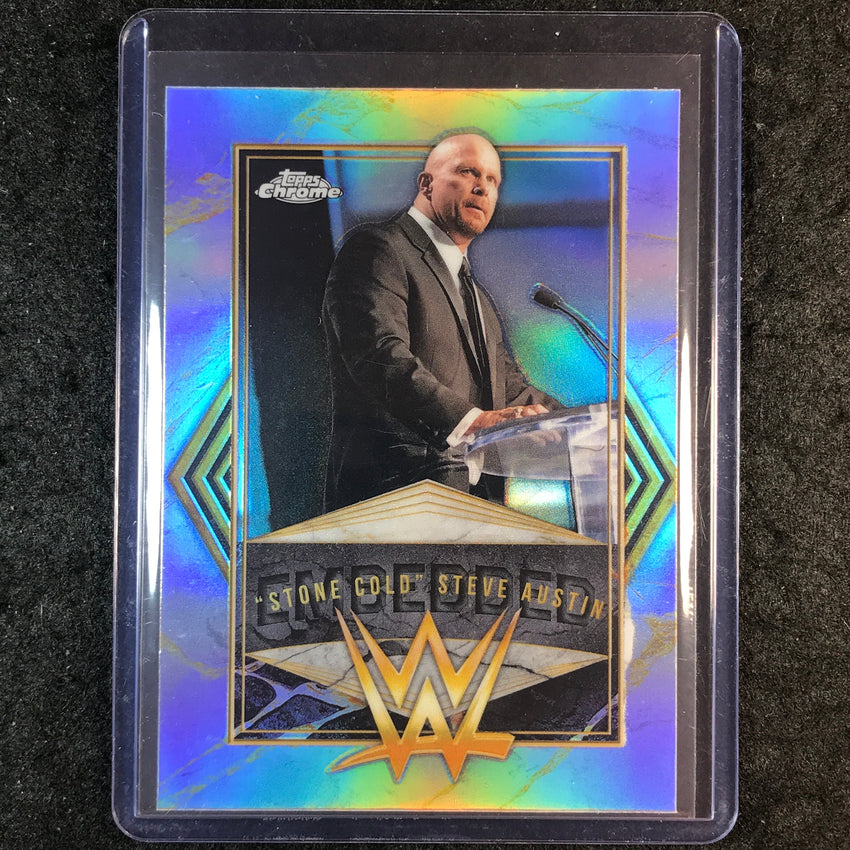 2026 Topps Chrome WWE "STONE COLD" STEVE AUSTIN Embedded SP #EMB-7