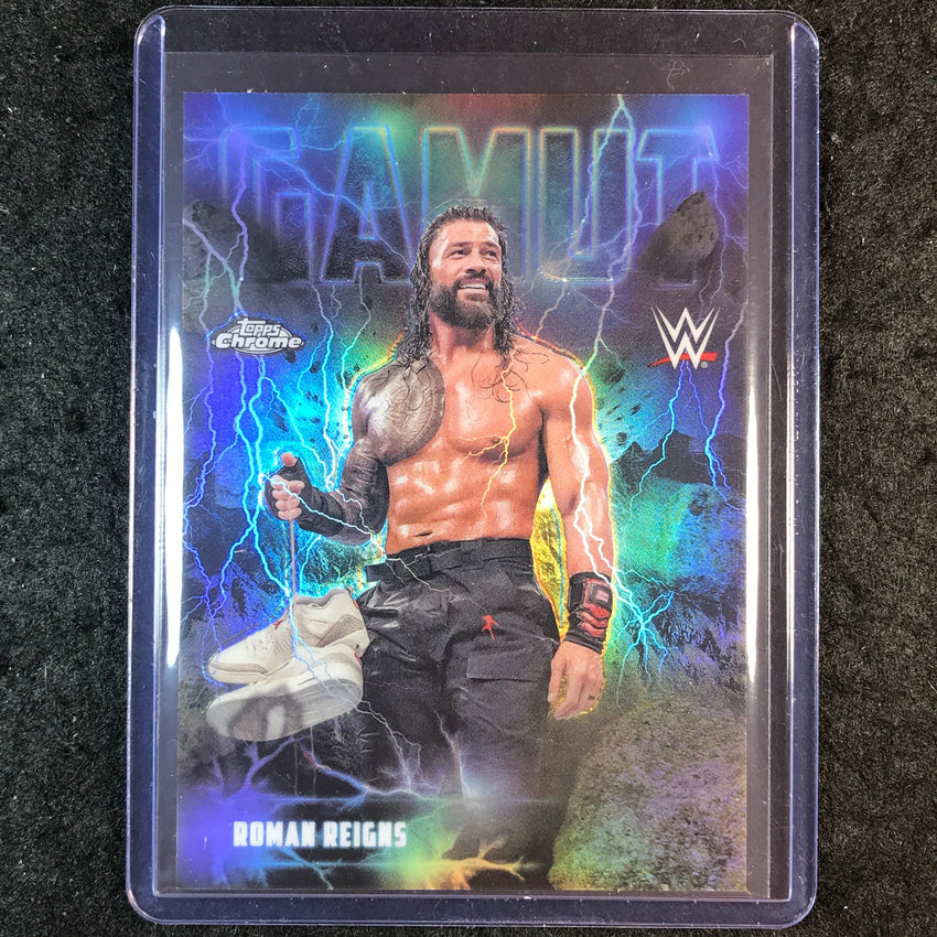 2026 Topps Chrome WWE ROMAN REIGNS Gamut SSP #GAM-17