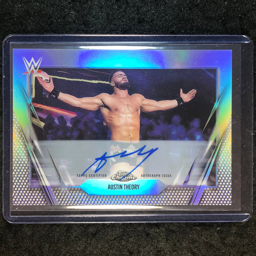 2026 Topps Chrome WWE AUSTIN THEORY Chrome Autographs Refractor #BCA-AUT