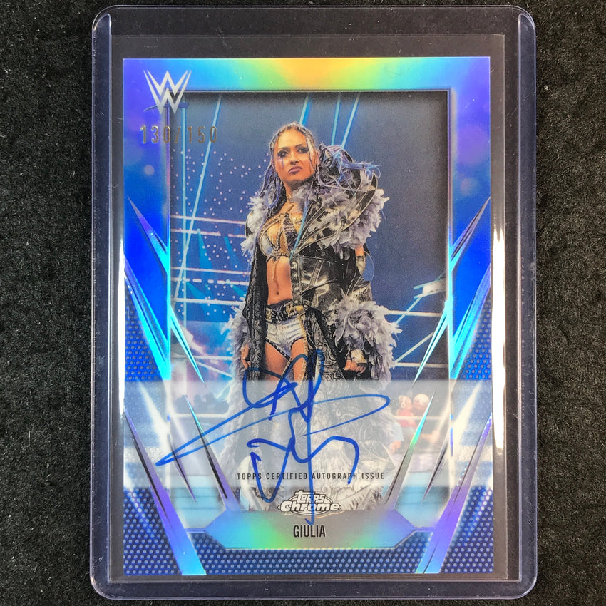 2026 Topps Chrome WWE GIULIA Chrome Autographs Blue 130/150