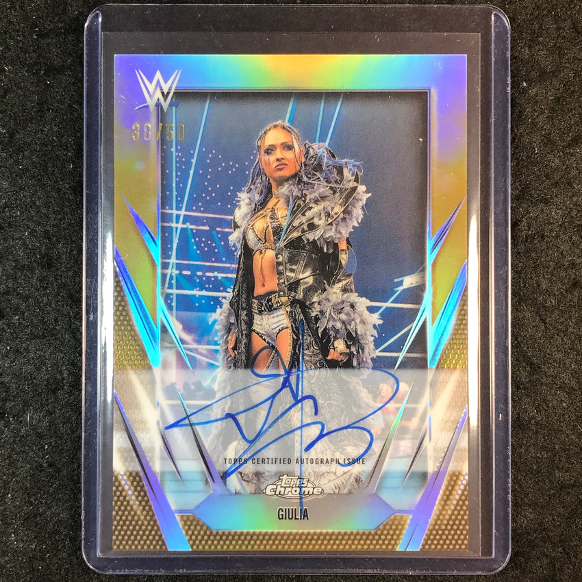 2026 Topps Chrome WWE GIULIA Chrome Autographs Gold 38/50