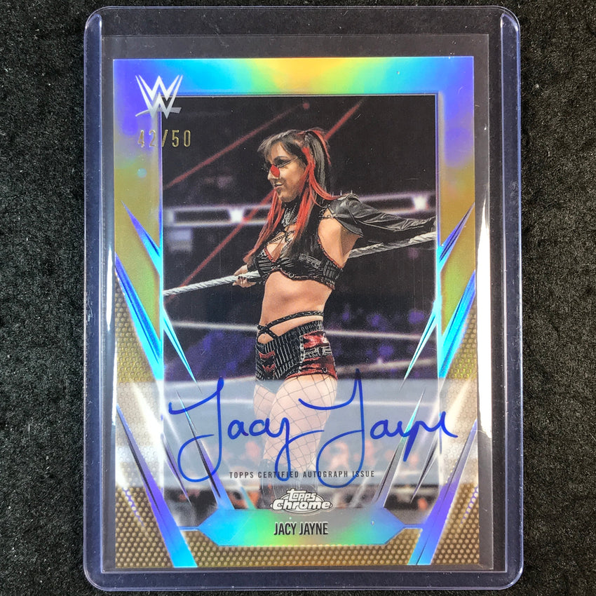 2026 Topps Chrome WWE JACY JANE Chrome Autographs Gold 42/50