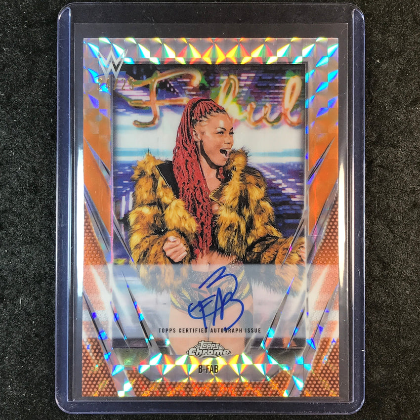 2026 Topps Chrome WWE B-FAB Chrome Autographs Orange Geometric 24/25