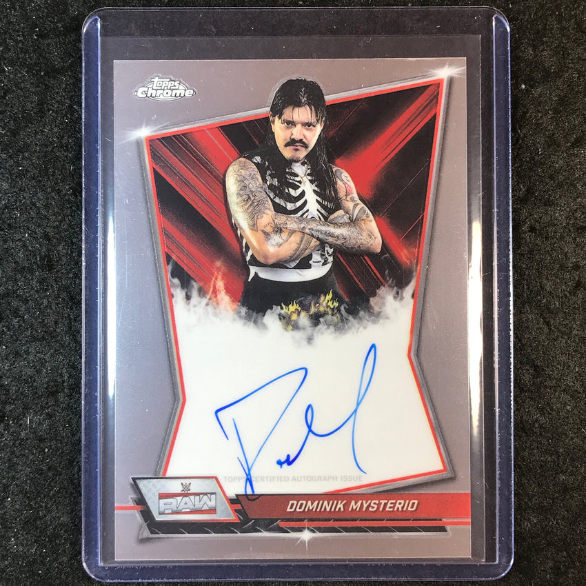 2026 Topps Chrome WWE DOMINIK MYSTERIO Red Brand Auto Base #RBA-DOM