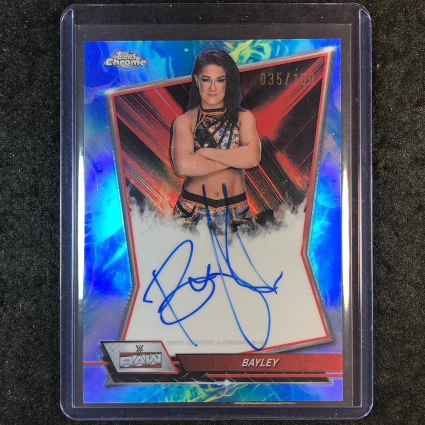 2026 Topps Chrome WWE BAYLEY Red Brand Auto Blue 35/150