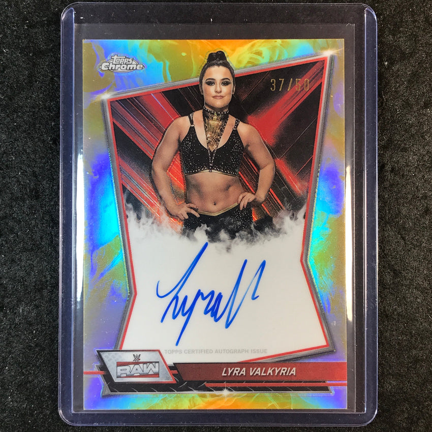 2026 Topps Chrome WWE LYRA VALKYRIA Red Brand Auto Gold 37/50