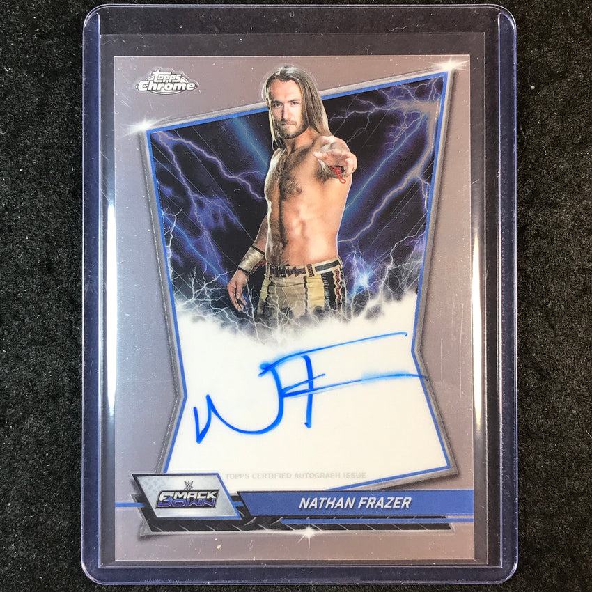 2026 Topps Chrome WWE NATHAN FRAZER Blue Brand Auto Base #BBA-NAT