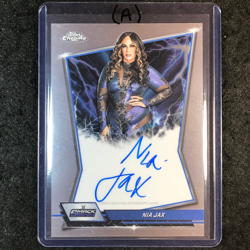 2026 Topps Chrome WWE NIA JAX Blue Brand Auto Base #BBA-NIA (A)