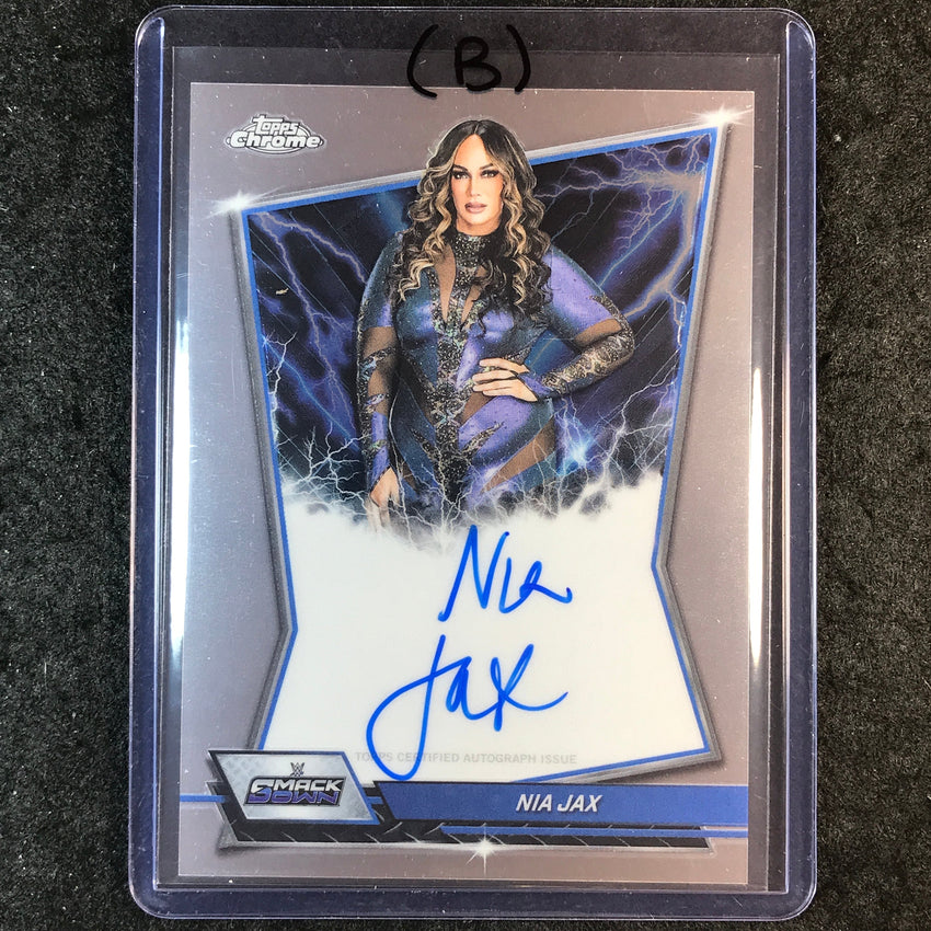 2026 Topps Chrome WWE NIA JAX Blue Brand Auto Base #BBA-NIA (B)