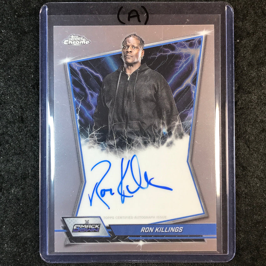 2026 Topps Chrome WWE RON KILLINGS Blue Brand Auto Base #BBA-RON (A)