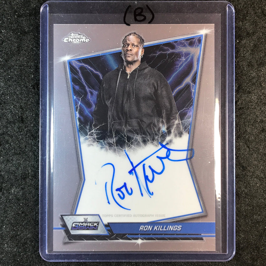 2026 Topps Chrome WWE RON KILLINGS Blue Brand Auto Base #BBA-RON (B)
