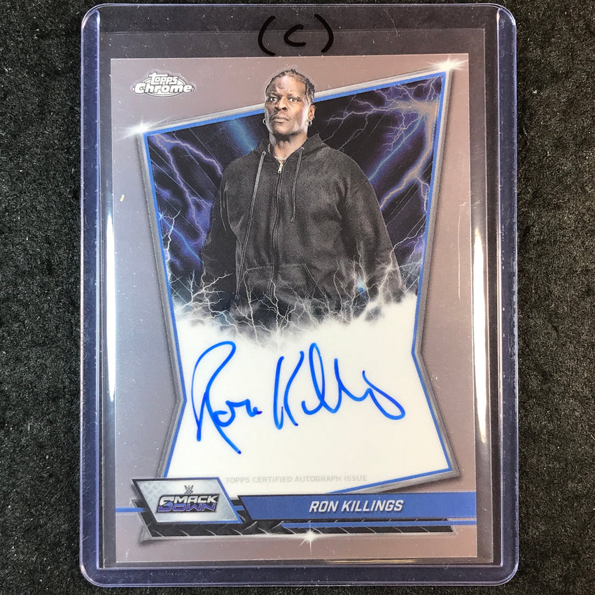 2026 Topps Chrome WWE RON KILLINGS Blue Brand Auto Base #BBA-RON (C)