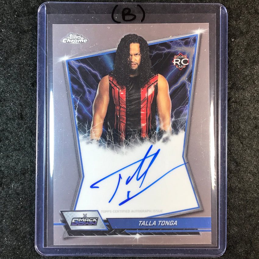 2026 Topps Chrome WWE TALLA TONGA Blue Brand Rookie Auto Base #BBA-TAL (B)