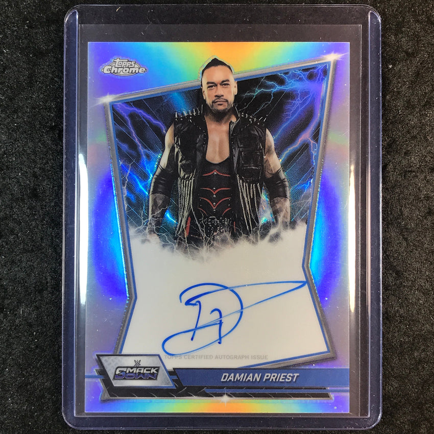 2026 Topps Chrome WWE DAMIAN PRIEST Blue Brand Auto Refractor #BBA-DAM