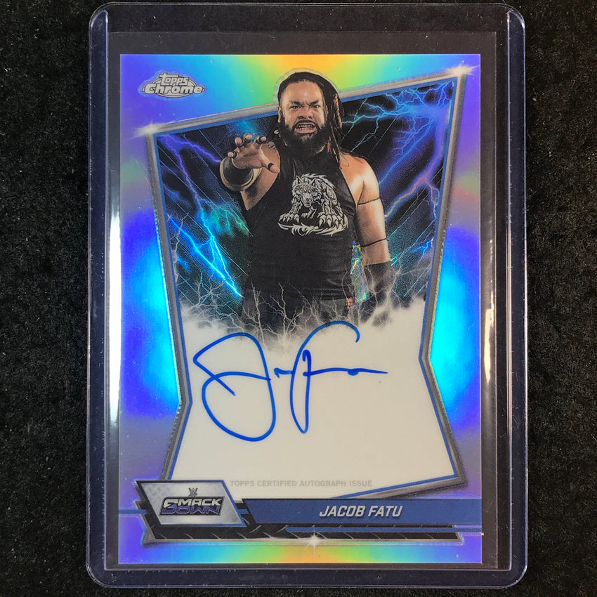 2026 Topps Chrome WWE JACOB FATU Blue Brand Auto Refractor #BBA-JAC