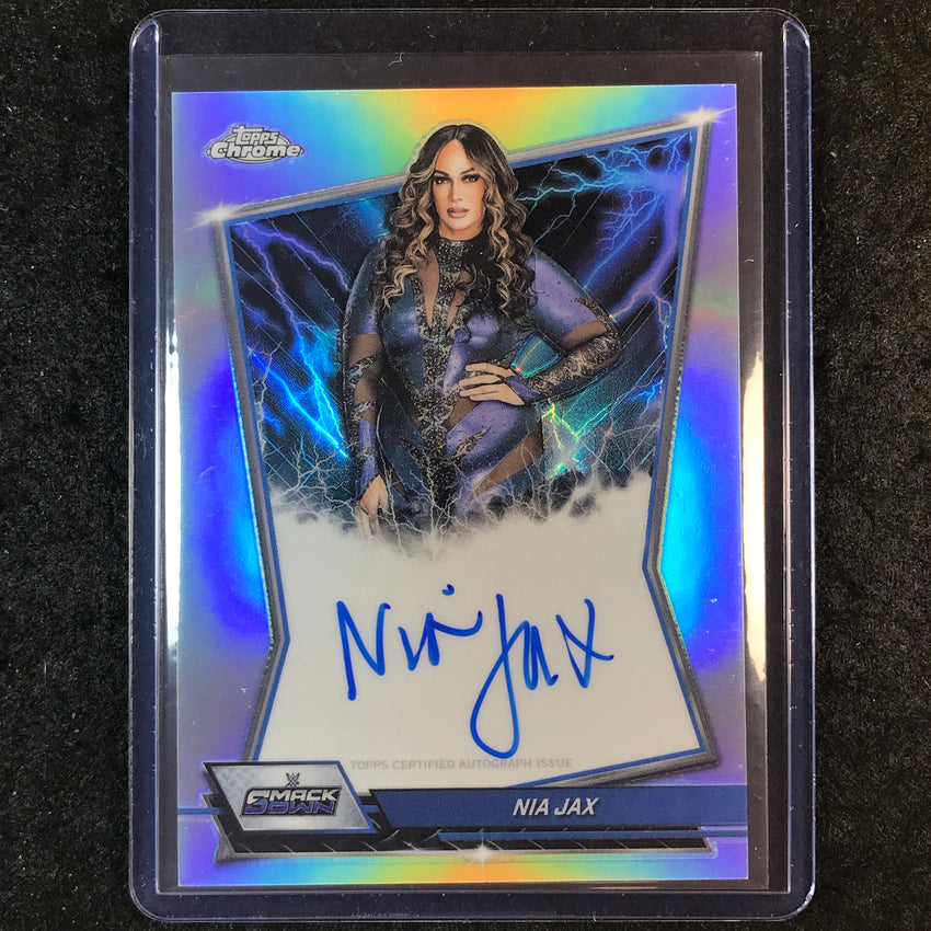 2026 Topps Chrome WWE NIA JAX Blue Brand Auto Refractor #BBA-NIA